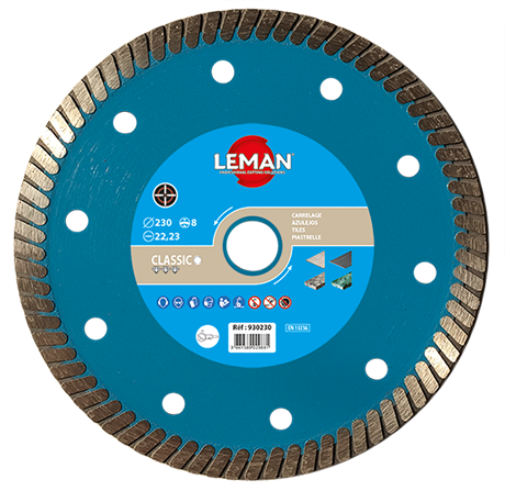 LEMAN DISQUE DIAMANT JANTE CONTINUE CARRELAGE 115X22,23 HT 8