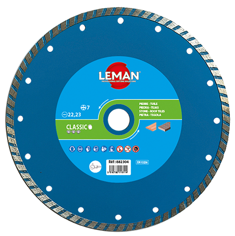 LEMAN DISQUE DIAMANT JANTE CONTINUE UNIVERSEL 230X22,23 HT 7