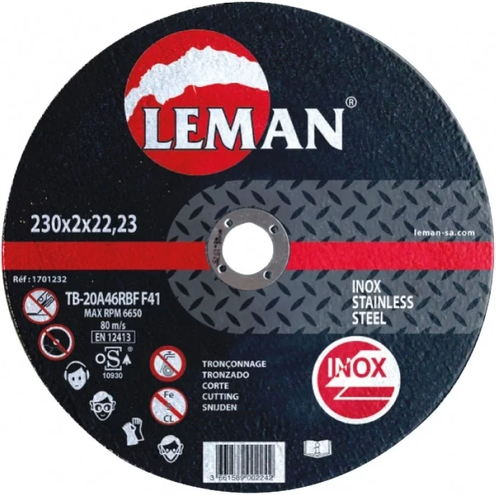 LEMAN DISQUE TRONÇONNAGE INOX 125X1,0X22,23 MP
