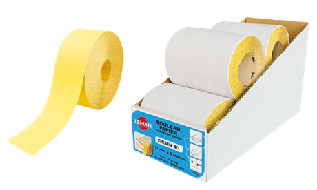 LEMAN ROULEAU PAPIER 115 MM X 5 ML GR 100 CORINDON JAUNE (PAR 5)