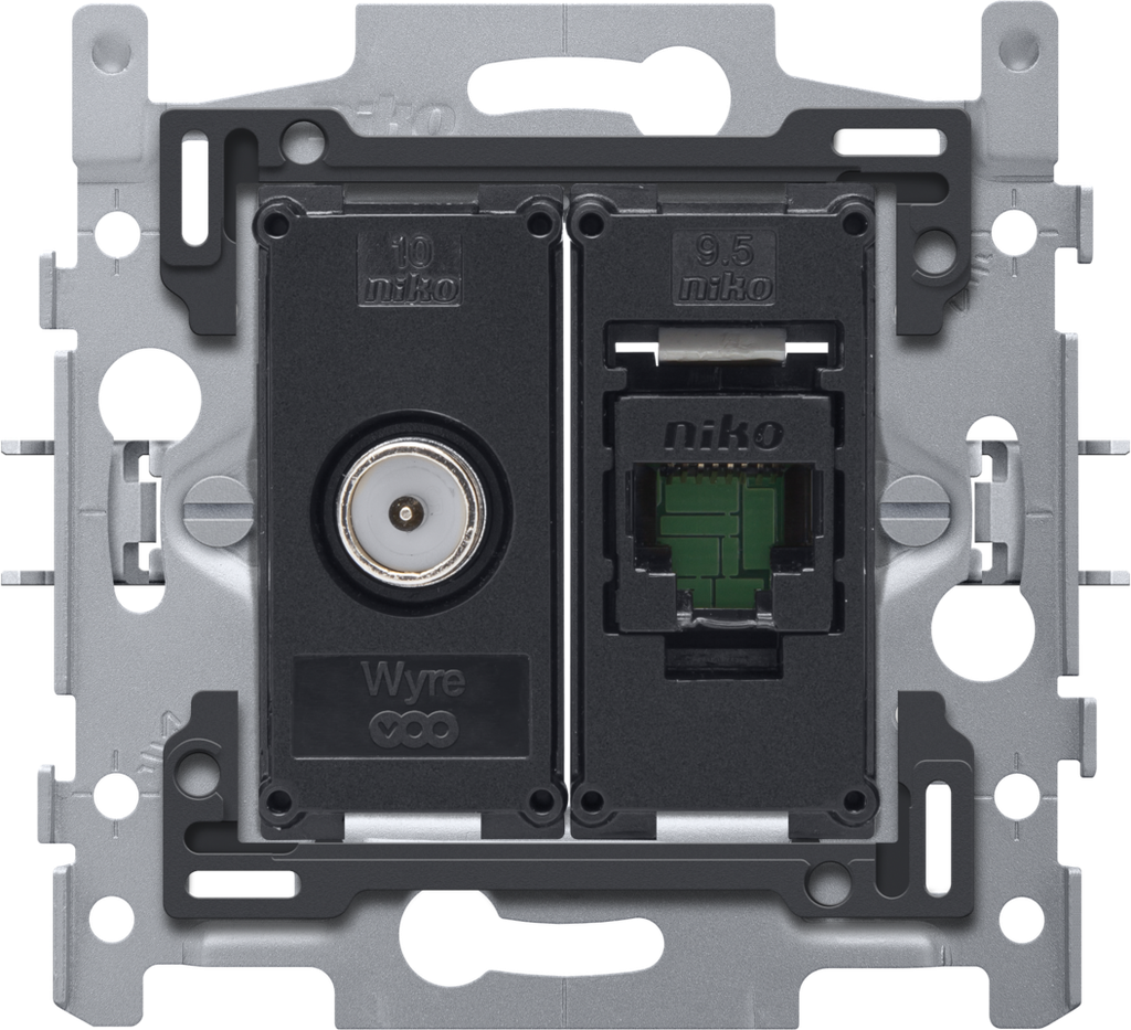 NIKO 170-65158 COAX ET CONNEXION RJ45