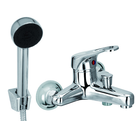 Nemo Go Flow Mitigeur bain mural entraxe 15cm complet avec douchette Chrome