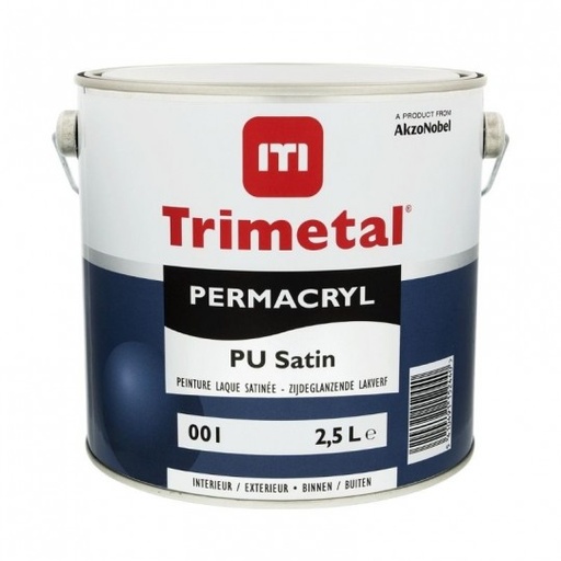 [TR5048056] Trimetal Permacryl PU Satin 001 2,5 L (Blanc)