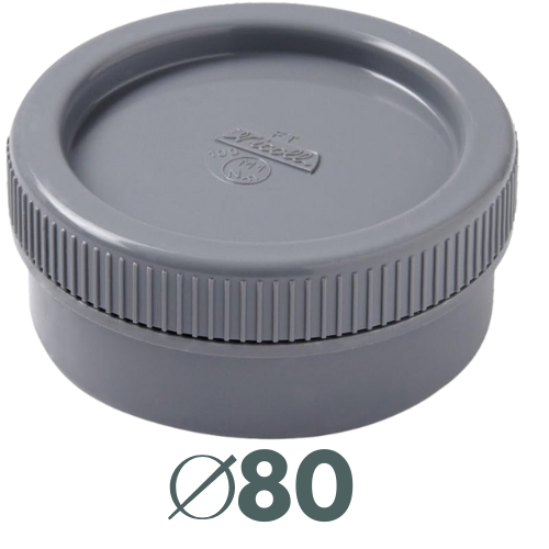 [205466] BOUCHON PVC GRIS A VISSER D080