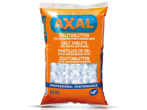 [00211060] Axal pastilles de sel pour adoucisseur d'eau 25kg 