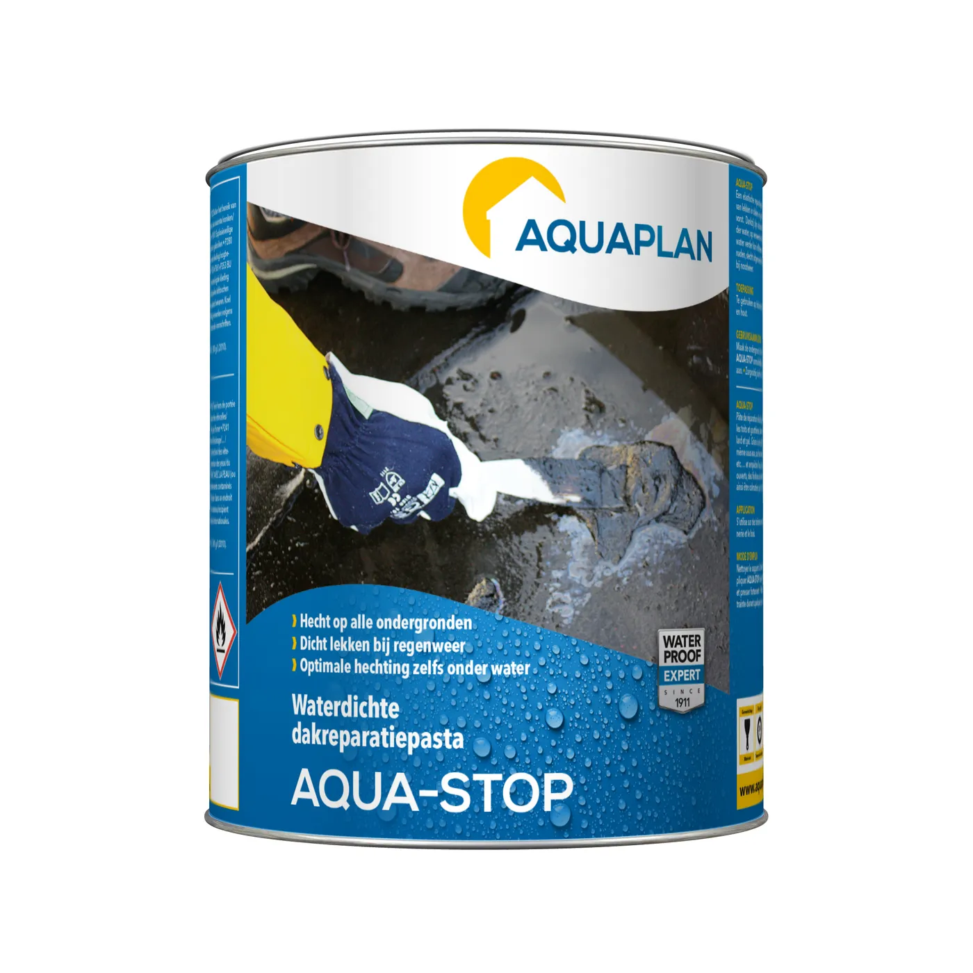 [02792501] AQUAPLAN Pâte étanche réparation toitures Aqua-Stop noir 1kg