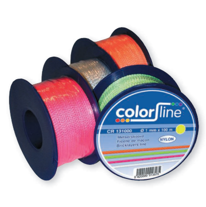 [CR 142000] Ficelle de maçon 1 mm x 100 m - NYLON - orange fluo